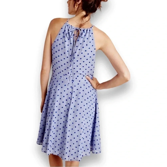 Anthropologie Sunday In Brooklyn ‘Naya’ Fit & Flare Blue Polka Dot Dress Size XL - Picture 3 of 9